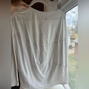 White Lululemon Align Log Sleeve tee